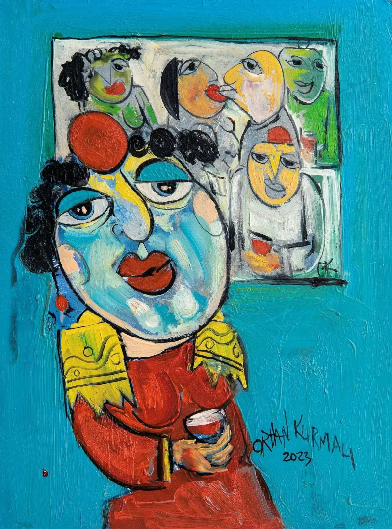 yakınlaştır "İsimsiz" eseri ORHAN KURMALI tarafından 35x26 cm ölçülerinde Duralit üzeri yağlı boya tekniği ile yapılmıştır.