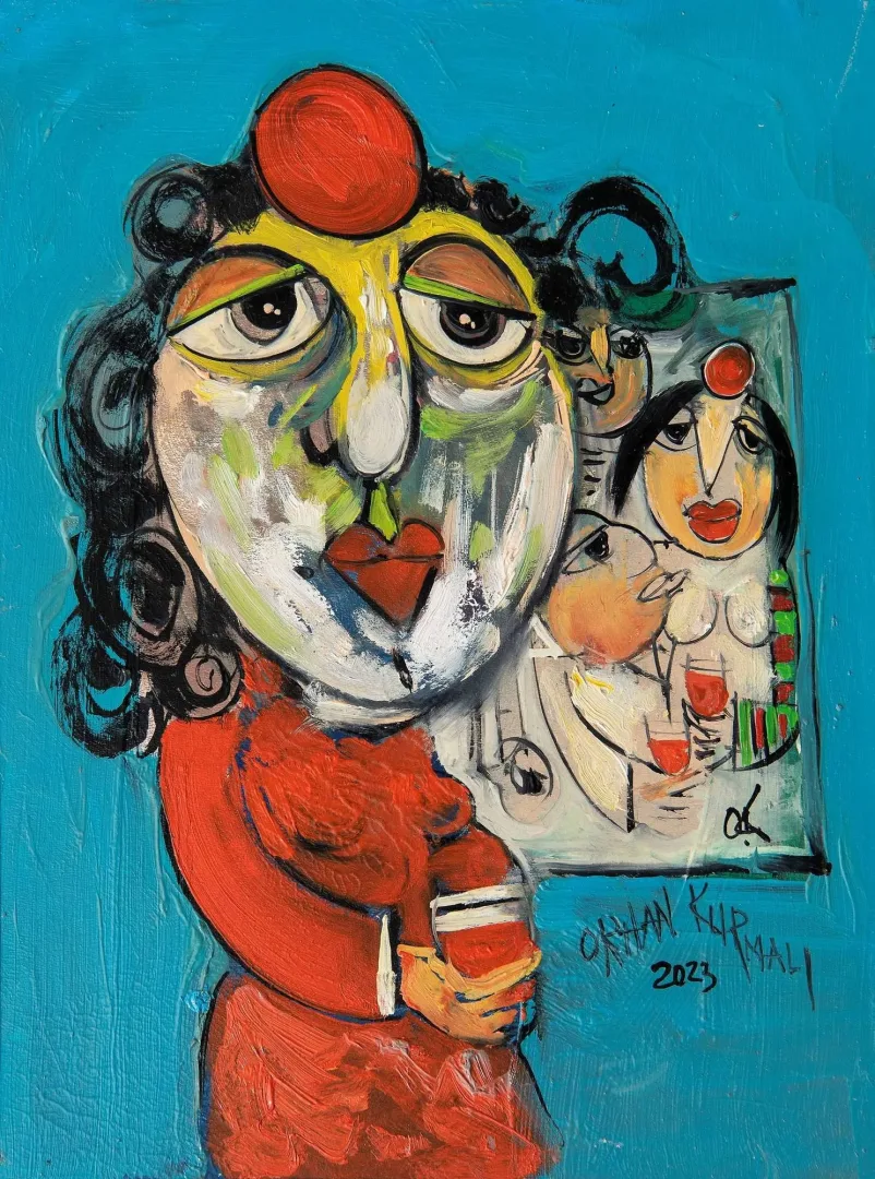 yakınlaştır "Hoş Gör" eseri ORHAN KURMALI tarafından 35x26 cm ölçülerinde Duralit üzeri yağlı boya tekniği ile yapılmıştır.