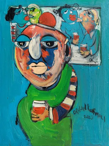 "İsimsiz" eseri ORHAN KURMALI tarafından 35x26 cm ölçülerinde Duralit üzeri yağlı boya tekniği ile yapılmıştır.