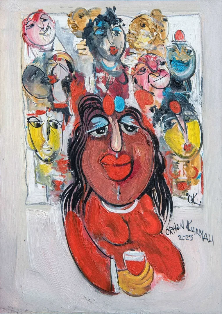"İsimsiz" eseri ORHAN KURMALI tarafından 35x26 cm ölçülerinde Duralit üzeri yağlı boya tekniği ile yapılmıştır.