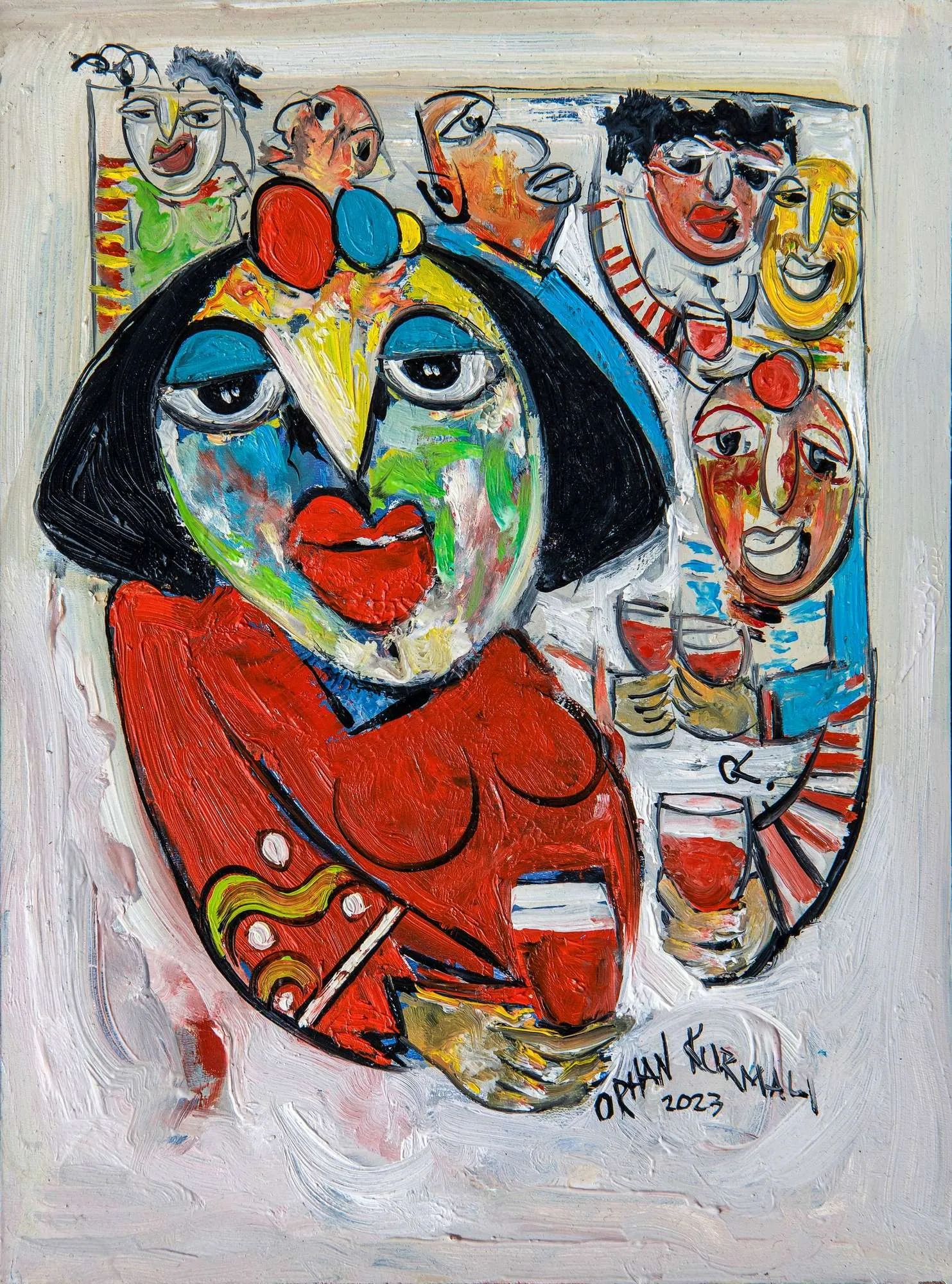 "İsimsiz" eseri ORHAN KURMALI tarafından 35x26 cm ölçülerinde Duralit üzeri yağlı boya tekniği ile yapılmıştır.