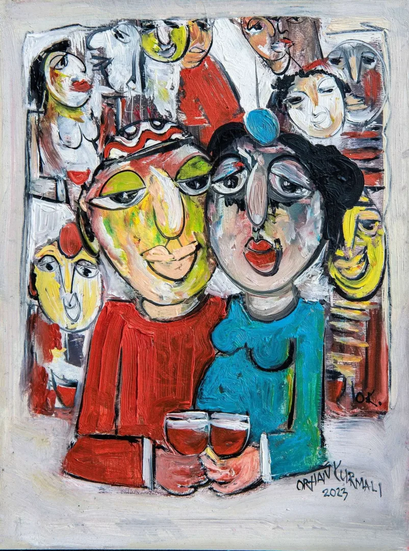 ORHAN KURMALI — “İsimsiz” "İsimsiz" eseri ORHAN KURMALI tarafından 35x26 cm ölçülerinde Duralit üzeri yağlı boya tekniği ile yapılmıştır.