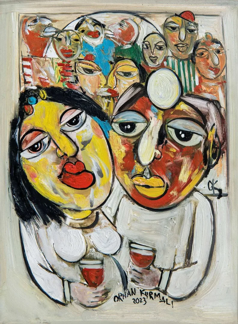 "Hoş Gör" eseri ORHAN KURMALI tarafından 35x26 cm ölçülerinde Duralit üzeri yağlı boya tekniği ile yapılmıştır.