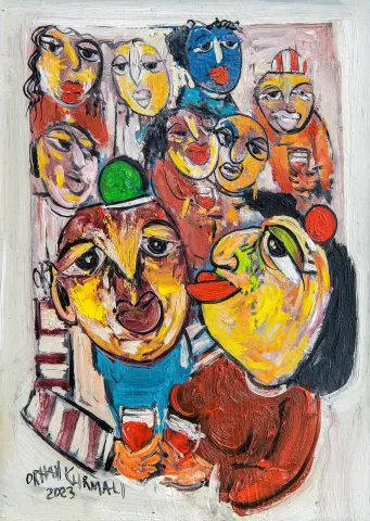 "İsimsiz" eseri ORHAN KURMALI tarafından 35x26 cm ölçülerinde Duralit üzeri yağlı boya tekniği ile yapılmıştır.