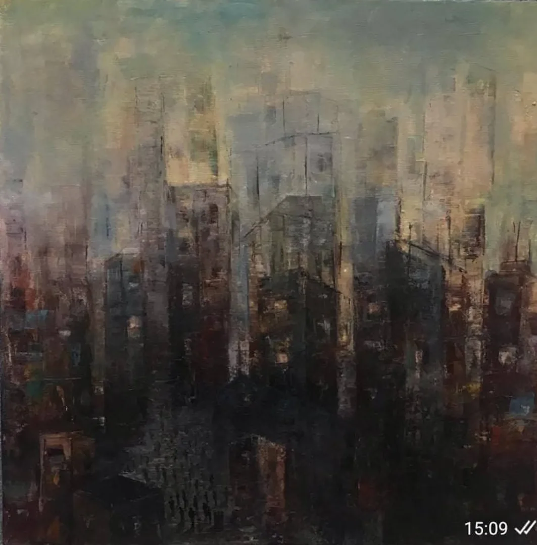 "İsimsiz" eseri SAEED AGHANEJAD tarafından 2019 yılında 50x50 cm ölçülerinde Tuval üzeri yağlı boya tekniği ile yapılmıştır.