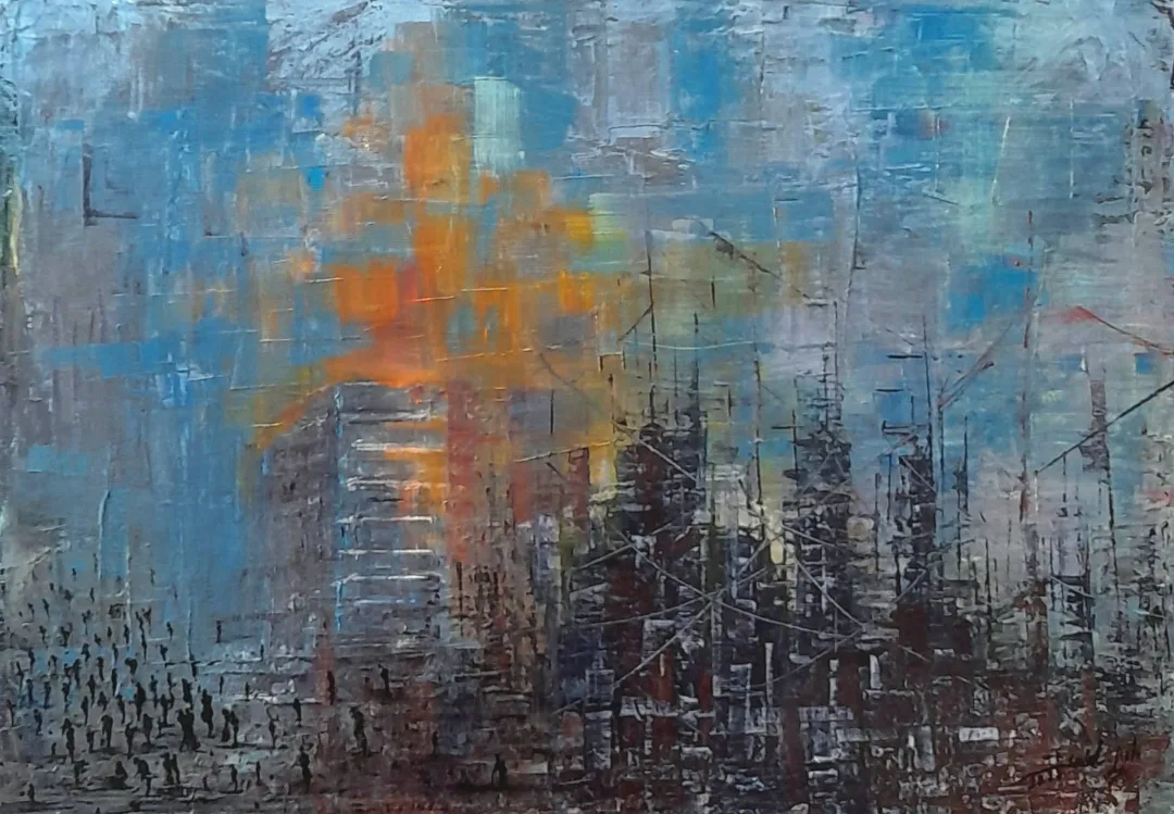 "İsimsiz" eseri SAEED AGHANEJAD tarafından 2019 yılında 35x50 cm ölçülerinde Tuval üzeri yağlı boya tekniği ile yapılmıştır.