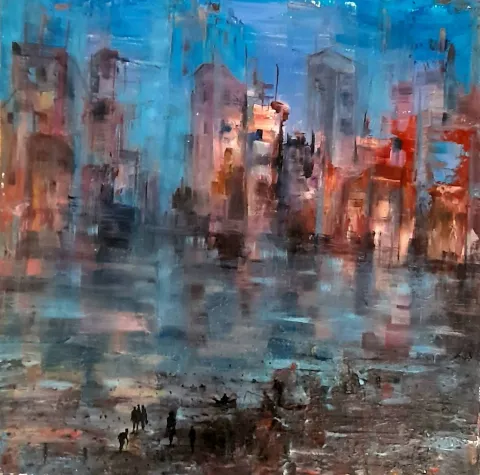 SAEED AGHANEJAD — “İsimsiz”, 2019 "İsimsiz" eseri SAEED AGHANEJAD tarafından 2019 yılında 40x40 cm ölçülerinde Tuval üzeri yağlı boya tekniği ile yapılmıştır.