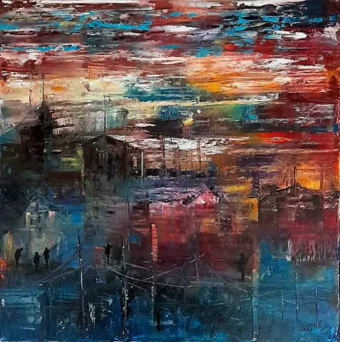 SAEED AGHANEJAD — “İsimsiz”, 2019 "İsimsiz" eseri SAEED AGHANEJAD tarafından 2019 yılında 40x40 cm ölçülerinde Tuval üzeri yağlı boya tekniği ile yapılmıştır.