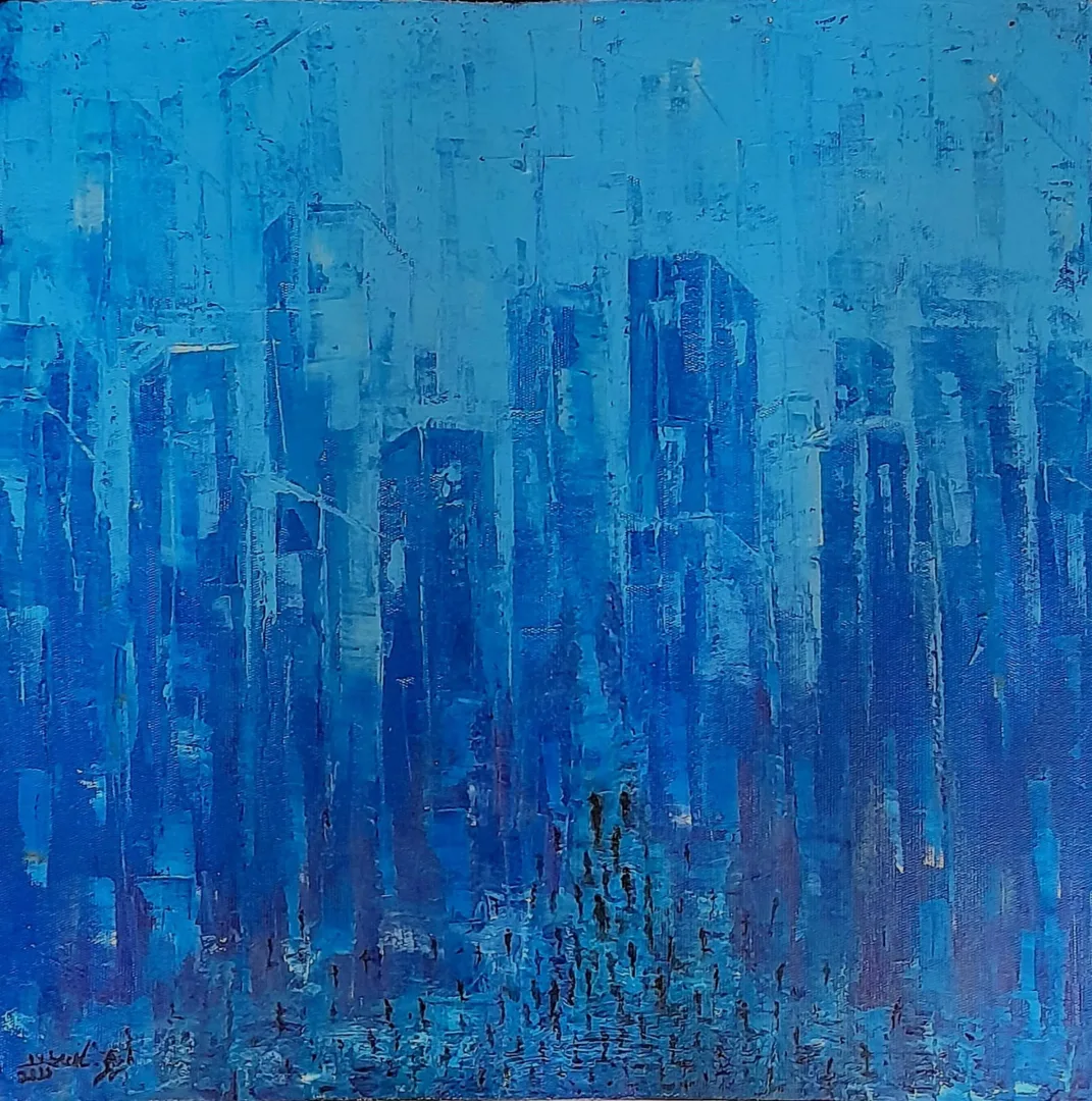 yakınlaştır "İsimsiz" eseri SAEED AGHANEJAD tarafından 2019 yılında 40x40 cm ölçülerinde Tuval üzeri yağlı boya tekniği ile yapılmıştır.