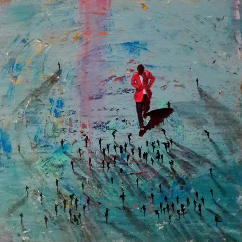 SAEED AGHANEJAD — “İsimsiz”, 2022 "İsimsiz" eseri SAEED AGHANEJAD tarafından 2022 yılında 40x40 cm ölçülerinde Tuval üzeri yağlı boya tekniği ile yapılmıştır.
