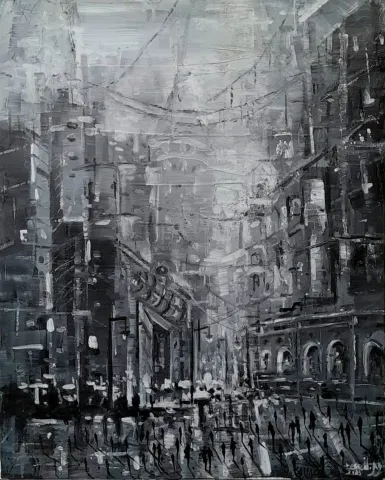 SAEED AGHANEJAD — “İsimsiz”, 2021 "İsimsiz" eseri SAEED AGHANEJAD tarafından 2021 yılında 50x40 cm ölçülerinde Tuval üzeri yağlı boya tekniği ile yapılmıştır.