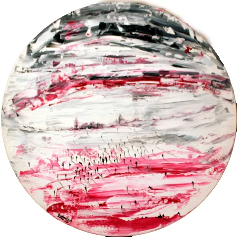SAEED AGHANEJAD — “İsimsiz”, 2023 "İsimsiz" eseri SAEED AGHANEJAD tarafından 2023 yılında 60x60 cm ölçülerinde Tuval üzeri yağlı boya tekniği ile yapılmıştır.
