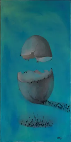 SAEED AGHANEJAD — “İsimsiz”, 2023 "İsimsiz" eseri SAEED AGHANEJAD tarafından 2023 yılında 100x50 cm ölçülerinde Tuval üzeri yağlı boya tekniği ile yapılmıştır.