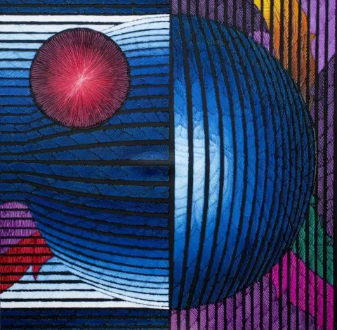 AHMET GÜNEŞTEKİN — “Maviye Yükseliş”, 2018 "Maviye Yükseliş" eseri AHMET GÜNEŞTEKİN tarafından 2018 yılında 100x100 cm ölçülerinde Tuval üzeri yağlı boya tekniği ile yapılmıştır.