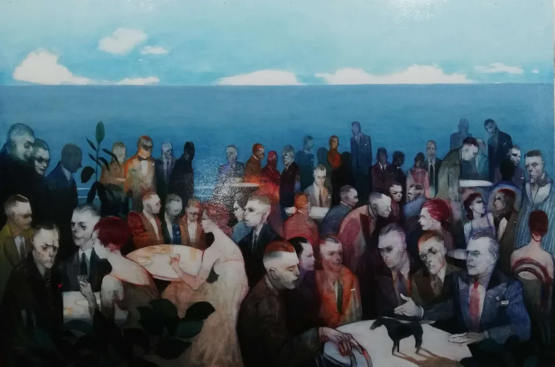 Ercan Ayçiçek — isimsiz, 2021, tuval üzerine akrilik boya, 120×180 cm