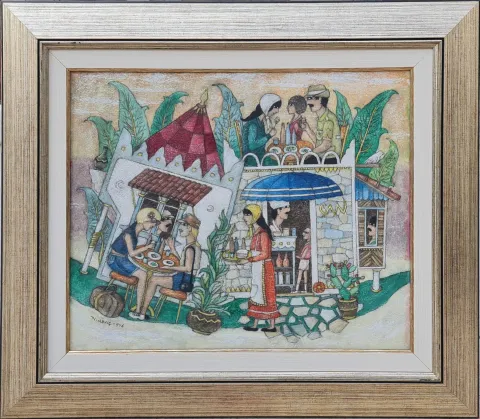 NURİ ABAÇ — “İsimsiz”, 1996 "İsimsiz" eseri NURİ ABAÇ tarafından 1996 yılında 50x60 cm ölçülerinde Tuval üzeri yağlı boya tekniği ile yapılmıştır.