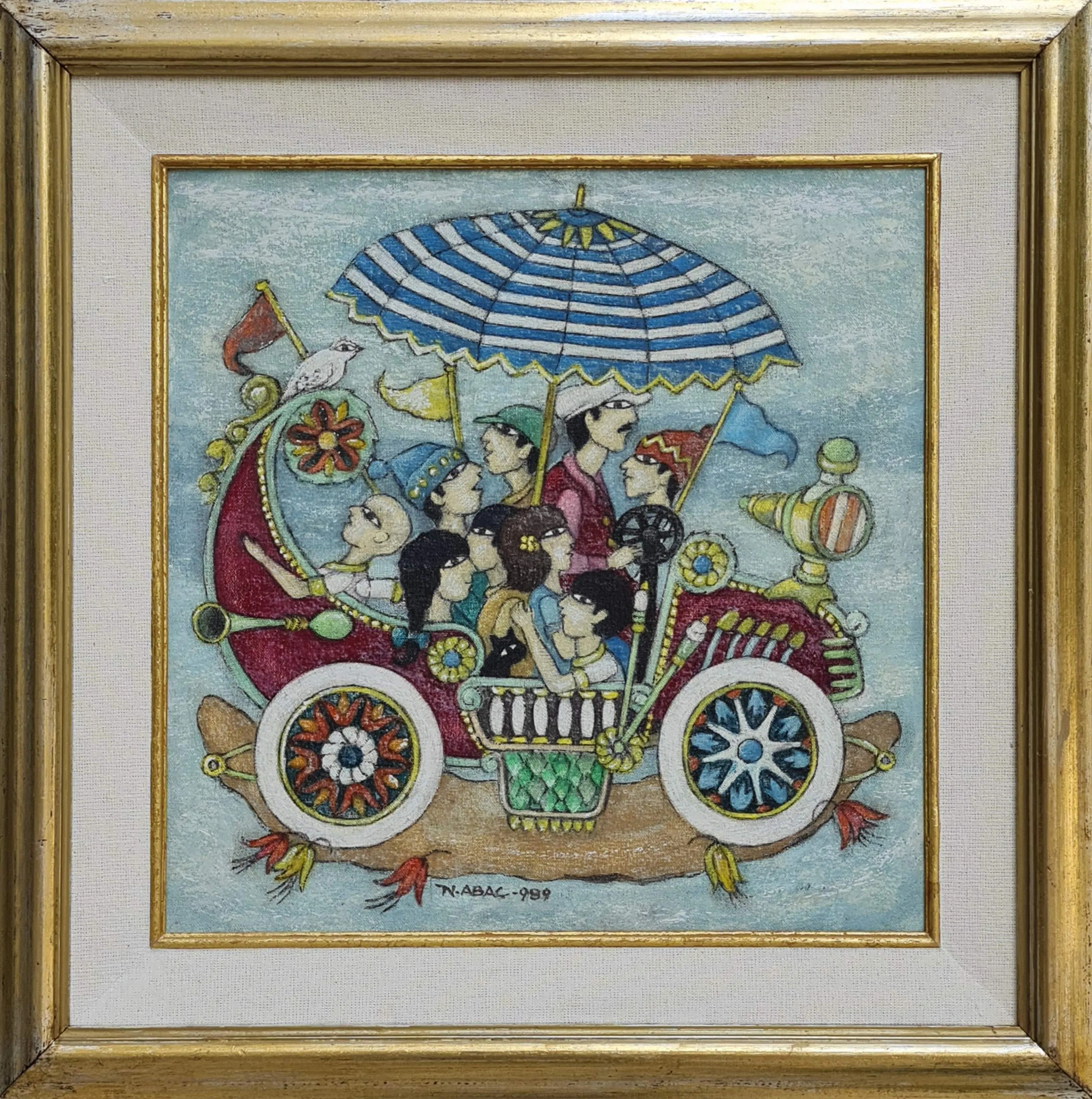 "İsimsiz" eseri NURİ ABAÇ tarafından 1989 yılında 40x40 cm ölçülerinde Tuval üzeri yağlı boya tekniği ile yapılmıştır.