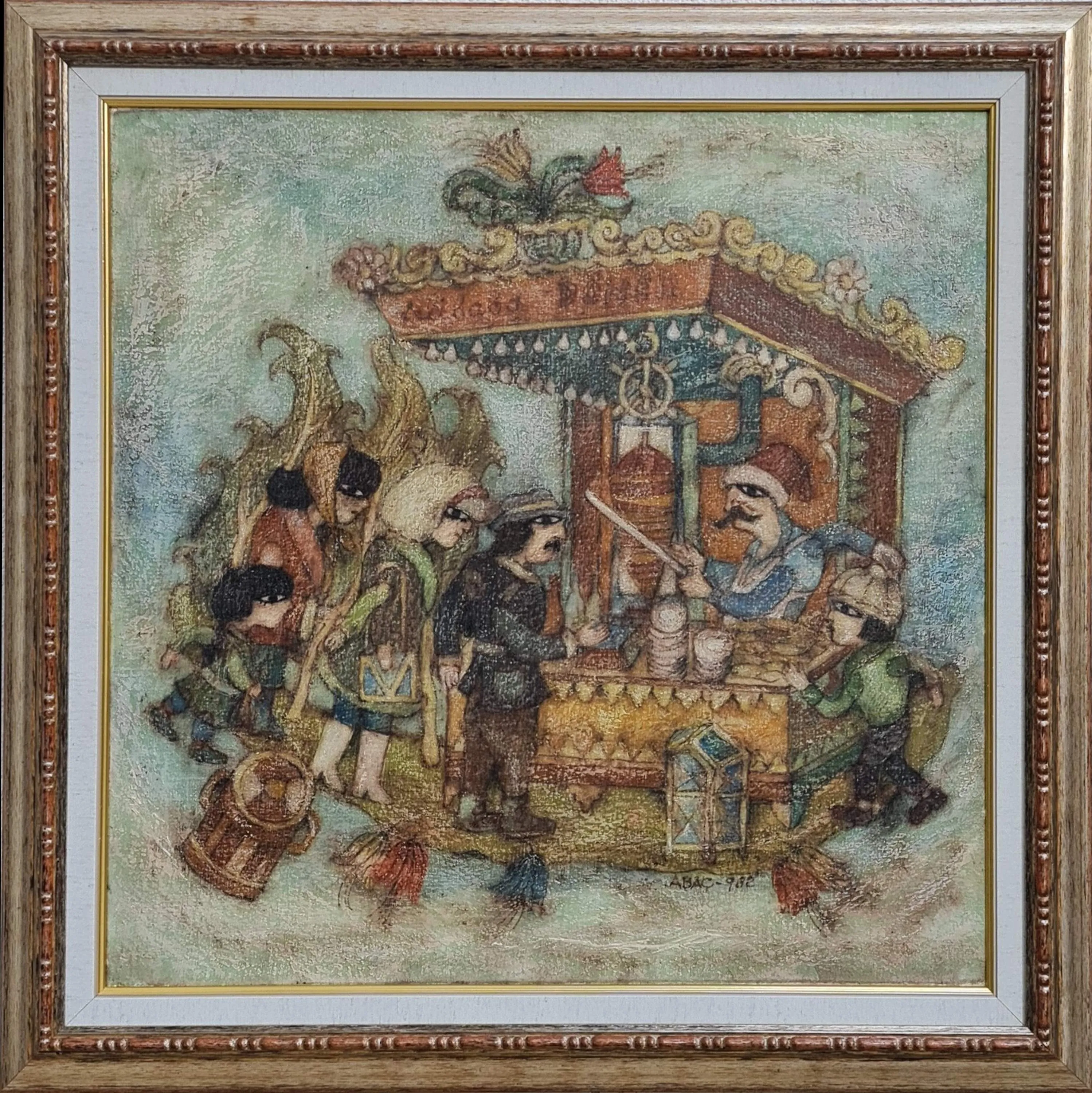 "Tivoli'de Dönerci" eseri NURİ ABAÇ tarafından 1982 yılında 65x65 cm ölçülerinde Tuval üzeri yağlı boya tekniği ile yapılmıştır.