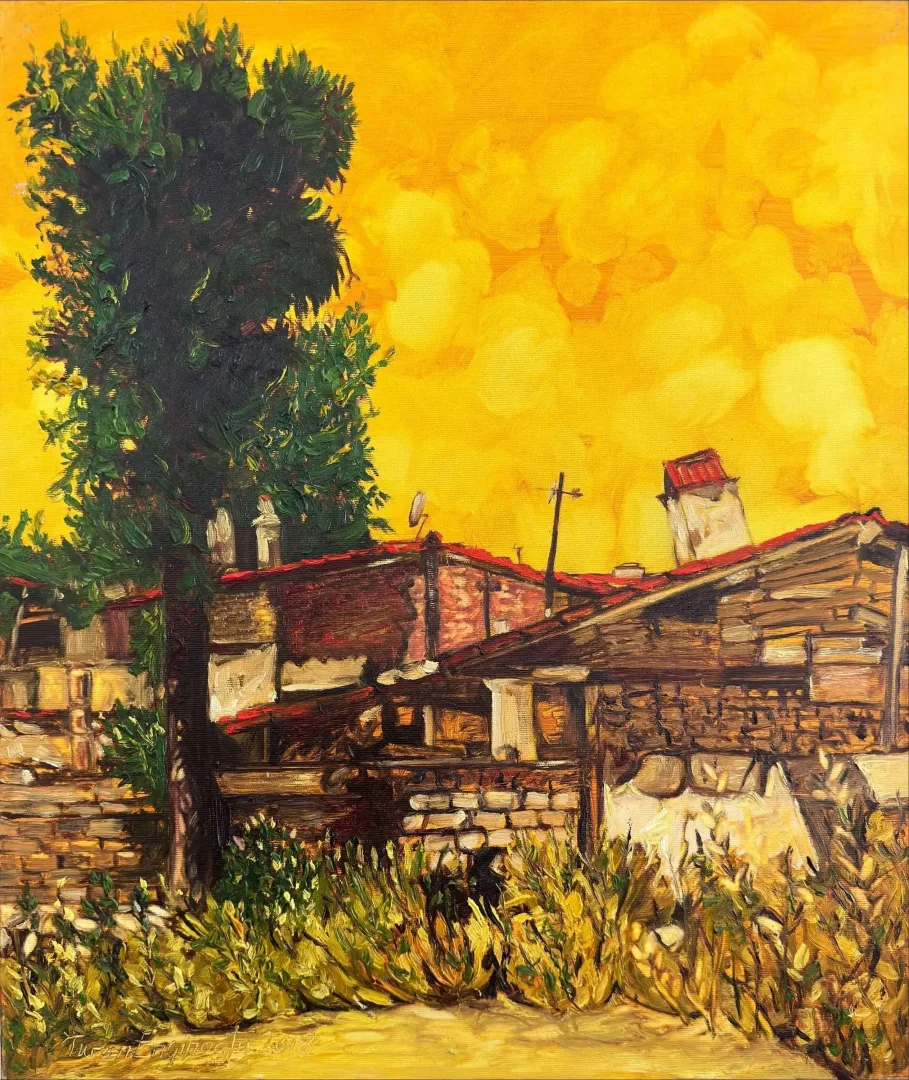 yakınlaştır "Çorumdan" eseri TURAN ENGİNOĞLU tarafından 2018 yılında 60x50 cm ölçülerinde Tuval üzeri yağlı boya tekniği ile yapılmıştır.