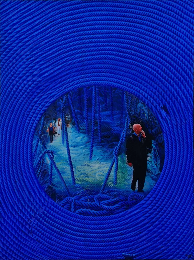yakınlaştır "İsimsiz" eseri AHMET YEŞİL tarafından 2007 yılında 160x120 cm ölçülerinde Tuval üzeri yağlı boya tekniği ile yapılmıştır.