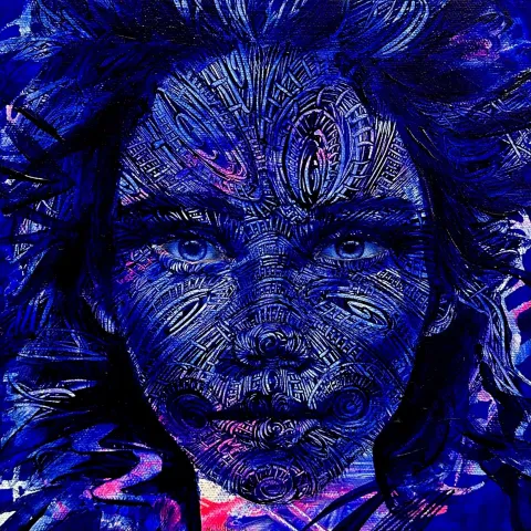 MEVLÜT AKAR — “Reconstruct”, 2023 "Reconstruct" eseri MEVLÜT AKAR tarafından 2023 yılında 25x25 cm ölçülerinde Tuval üzeri akrilik boya tekniği ile yapılmıştır.