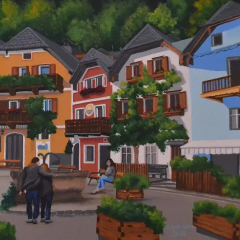 Bu eser GÜLŞAH ÇALHAN tarafından 2023 yılında 25x25 cm ölçülerinde Tuval üzeri akrilik boya tekniği ile yapılmıştır.