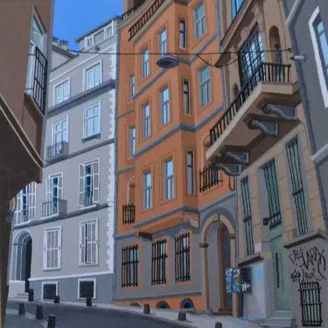 Bu eser GÜLŞAH ÇALHAN tarafından 2023 yılında 25x25 cm ölçülerinde Tuval üzeri akrilik boya tekniği ile yapılmıştır.