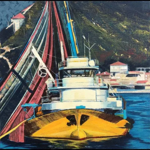 GÜRAY UYGUN — 2023 Bu eser GÜRAY UYGUN tarafından 2023 yılında 25x25 cm ölçülerinde Tuval üzeri yağlı boya tekniği ile yapılmıştır.
