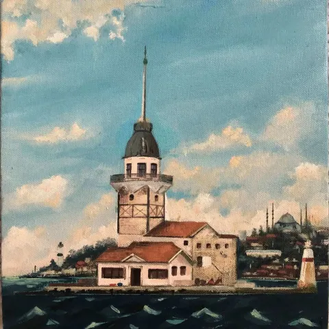 GÜRAY UYGUN — 2023 Bu eser GÜRAY UYGUN tarafından 2023 yılında 25x25 cm ölçülerinde Tuval üzeri yağlı boya tekniği ile yapılmıştır.