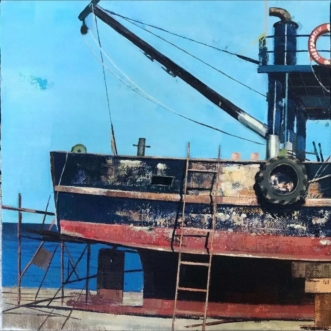 "İsimsiz" eseri GÜRAY UYGUN tarafından 2023 yılında 25x25 cm ölçülerinde Tuval üzeri yağlı boya tekniği ile yapılmıştır.
