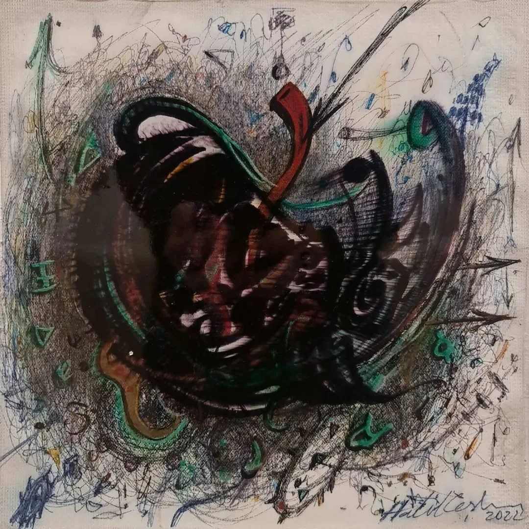 Bu eser HALİL COŞKUN tarafından 25x25 cm ölçülerinde Tuval üzeri karışık teknik tekniği ile yapılmıştır.
