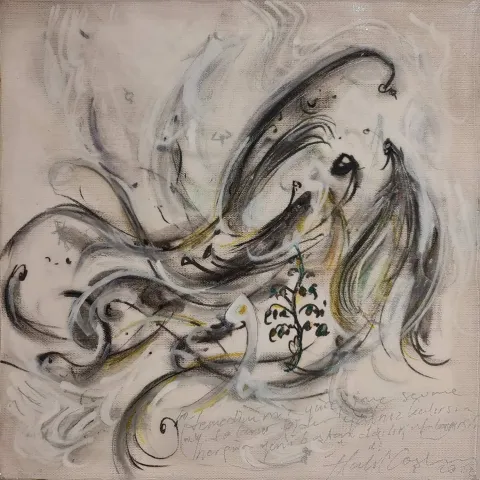 Bu eser HALİL COŞKUN tarafından 25x25 cm ölçülerinde Tuval üzeri karışık teknik tekniği ile yapılmıştır.