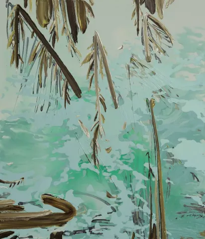 "İsimsiz" eseri YILDIZ DOYRAN tarafından 2021 yılında 140x120 cm ölçülerinde Tuval üzeri akrilik boya tekniği ile yapılmıştır.
