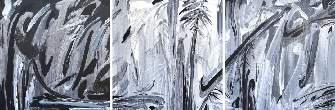 yakınlaştır "Kış Dizisinden - I-II-III (3 adet 70x70cm)" eseri YILDIZ DOYRAN tarafından 2018 yılında 70x210 cm ölçülerinde Tuval üzeri akrilik boya tekniği ile yapılmıştır.