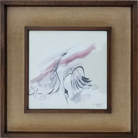 "İsimsiz" eseri SALİH ACAR tarafından 1983 yılında 22x22 cm ölçülerinde Kağıt üzeri yağlı boya tekniği ile yapılmıştır.