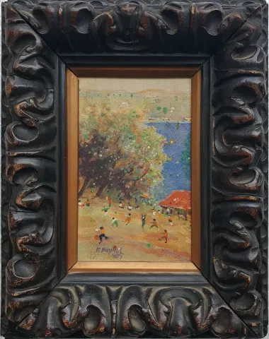 "İsimsiz" eseri FAHRETTİN BAYKAL tarafından 1985 yılında 13x8 cm ölçülerinde Kağıt üzeri yağlı boya tekniği ile yapılmıştır.