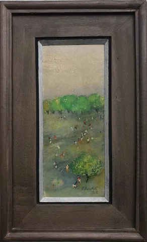 "İsimsiz" eseri FAHRETTİN BAYKAL tarafından 1985 yılında 20x9 cm ölçülerinde Kağıt üzeri yağlı boya tekniği ile yapılmıştır.