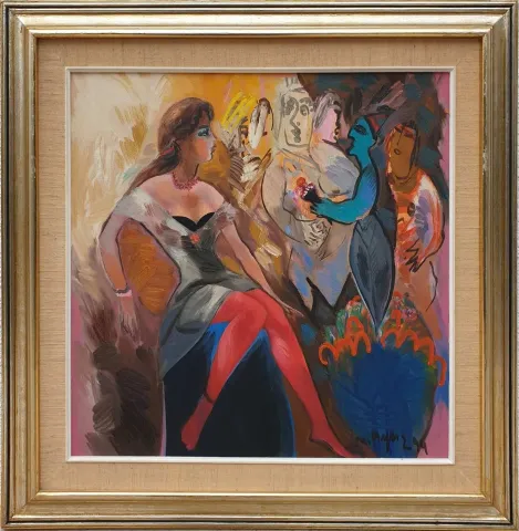 "İsimsiz" eseri MUSTAFA AYAZ tarafından 1999 yılında 50x50 cm ölçülerinde Tuval üzeri yağlı boya tekniği ile yapılmıştır.