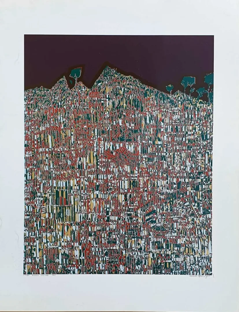"İsimsiz" eseri DEVRİM ERBİL tarafından 2011 yılında 100x70 cm ölçülerinde Serigrafi tekniği ile yapılmıştır.