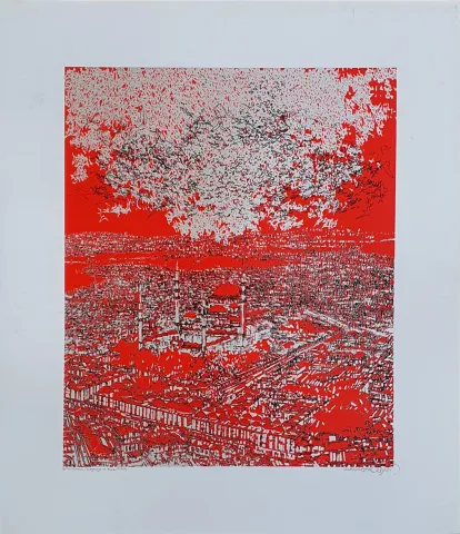 DEVRİM ERBİL — “Untitled”, 2011 "İsimsiz" eseri DEVRİM ERBİL tarafından 2011 yılında 100x70 cm ölçülerinde Serigrafi tekniği ile yapılmıştır.