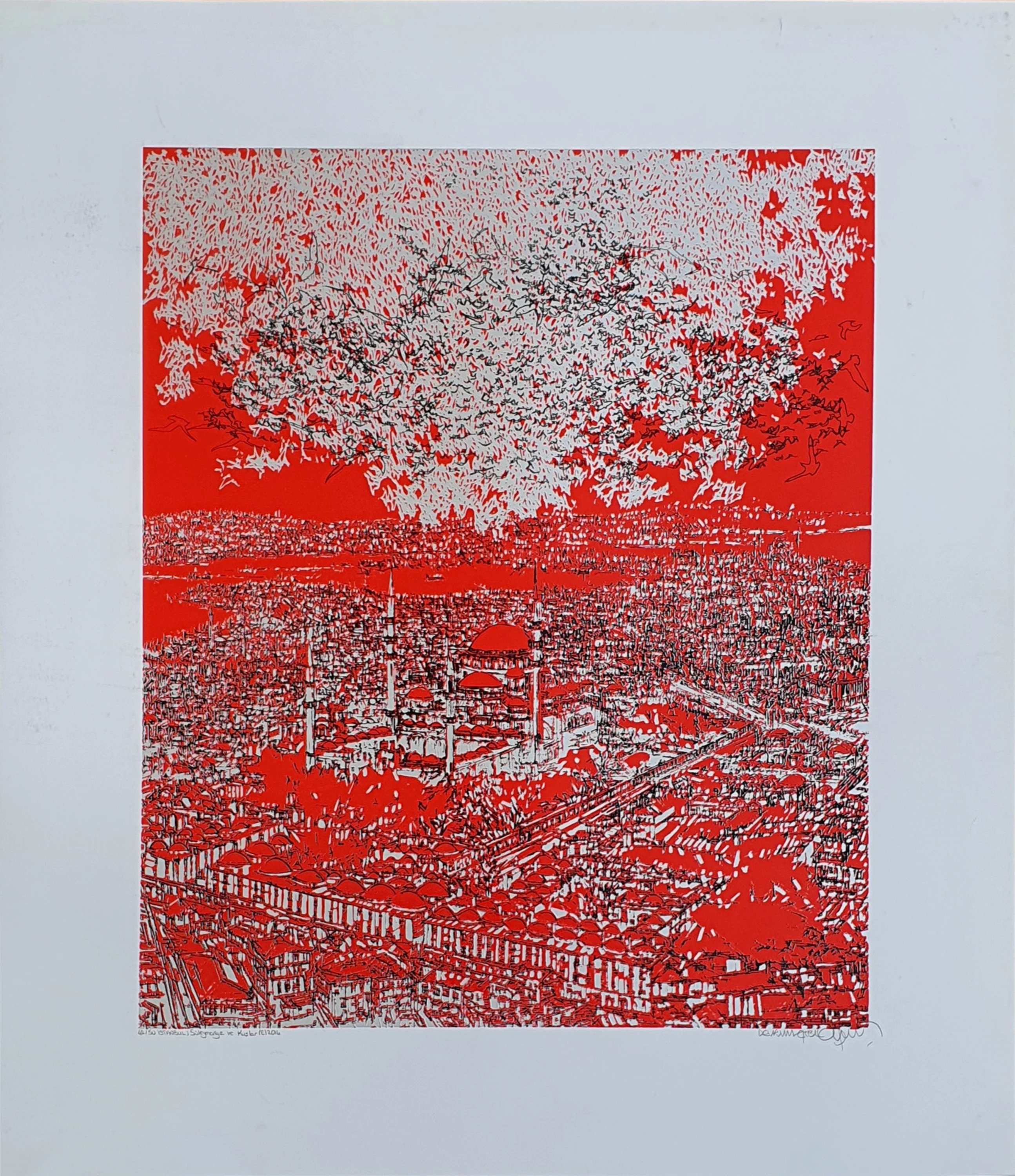 "İsimsiz" eseri DEVRİM ERBİL tarafından 2011 yılında 100x70 cm ölçülerinde Serigrafi tekniği ile yapılmıştır.