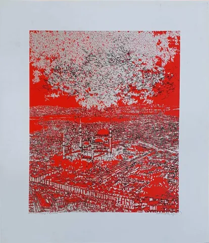 "İsimsiz" eseri DEVRİM ERBİL tarafından 2011 yılında 100x70 cm ölçülerinde Serigrafi tekniği ile yapılmıştır.