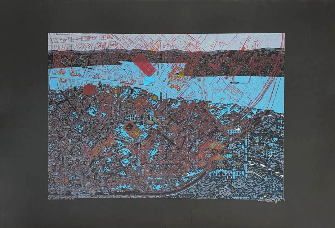 "İsimsiz" eseri DEVRİM ERBİL tarafından 2017 yılında 70x100 cm ölçülerinde Serigrafi tekniği ile yapılmıştır.