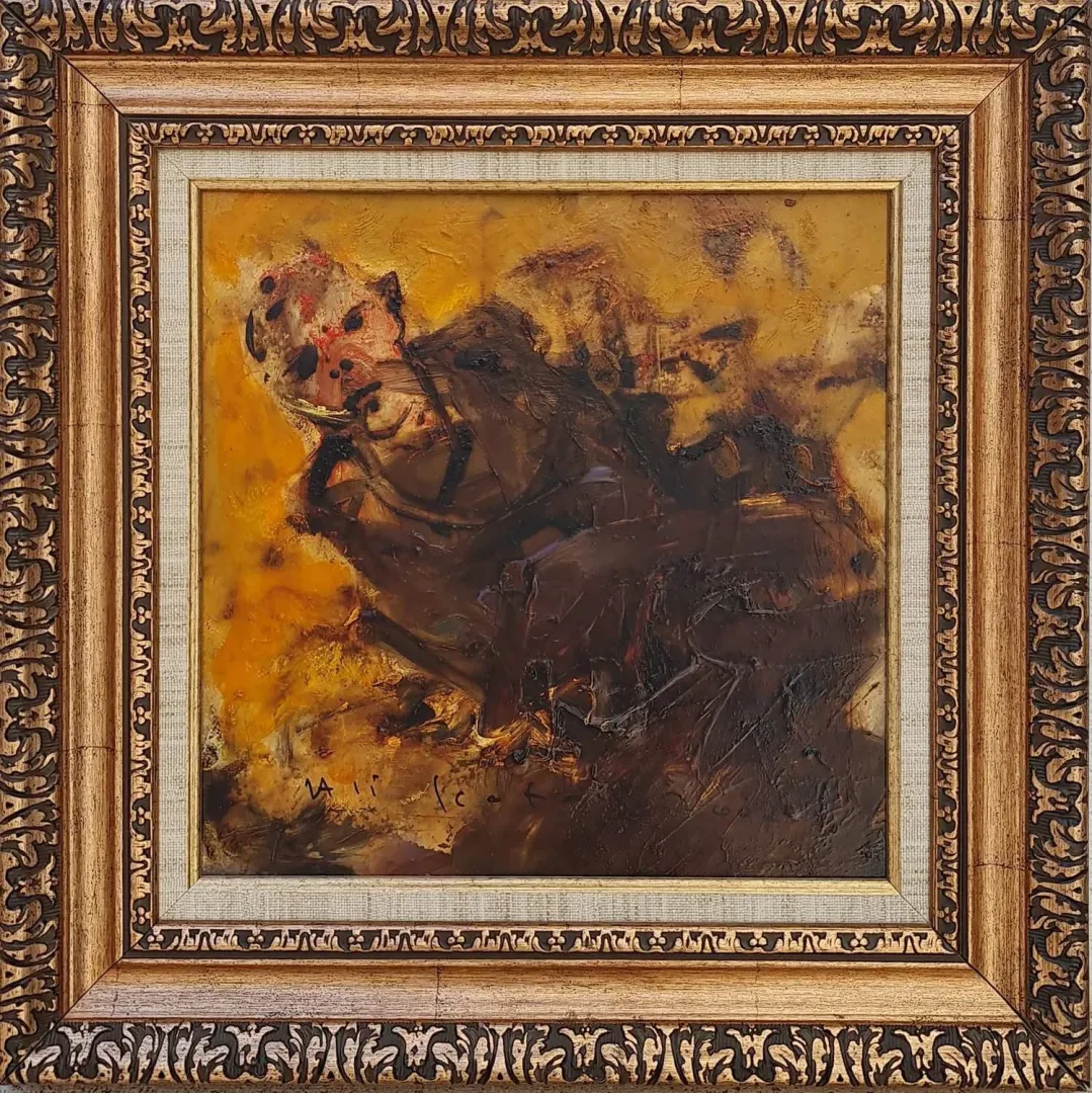 "İsimsiz" eseri ALİ KOTAN tarafından 2007 yılında 30x30 cm ölçülerinde Tuval üzeri yağlı boya tekniği ile yapılmıştır.
