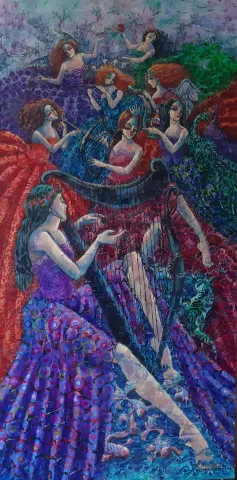 "İsimsiz" eseri DERYA YILDIZ tarafından 2022 yılında 130x65 cm ölçülerinde Tuval üzeri yağlı boya tekniği ile yapılmıştır.