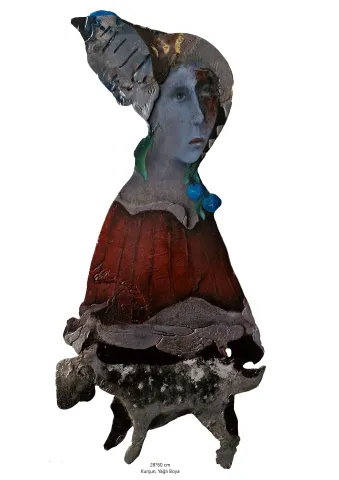 FATMA KARA — “İsimsiz”, 2023 "İsimsiz" eseri FATMA KARA tarafından 2023 yılında 60x28 cm ölçülerinde Kurşun Döküm Üzeri Yağlı Boya tekniği ile yapılmıştır.
