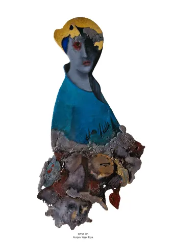 FATMA KARA — “İsimsiz”, 2023 "İsimsiz" eseri FATMA KARA tarafından 2023 yılında 65x50 cm ölçülerinde Kurşun Döküm Üzeri Yağlı Boya tekniği ile yapılmıştır.