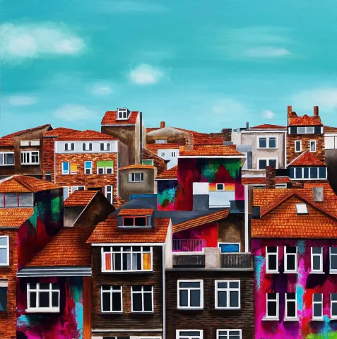 "İsimsiz" eseri ARDA SELİM tarafından 2024 yılında 80x80 cm ölçülerinde Tuval üzeri yağlı boya tekniği ile yapılmıştır.