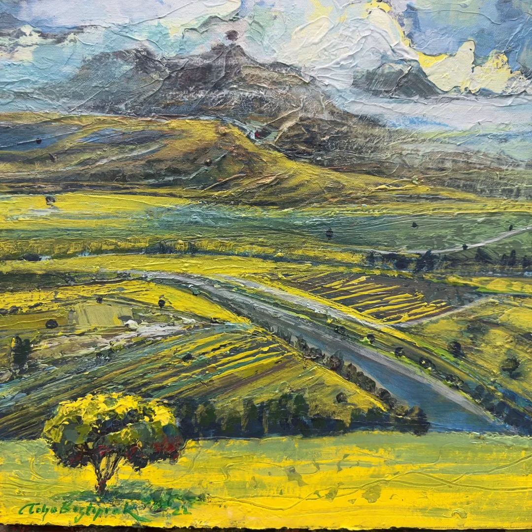 "Tren Serisi" eseri TOLGA BOZTOPRAK tarafından 2024 yılında 40x40 cm ölçülerinde Tuval üzeri akrilik boya tekniği ile yapılmıştır.