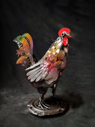 MUSTAFA TUĞRUL — “Horoz”, 2024 "Horoz" eseri MUSTAFA TUĞRUL tarafından 2024 yılında 60x58x27 cm ölçülerinde Metal tekniği ile yapılmıştır.